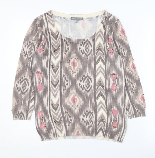 Laura Ashley Women's Multicoloured Pullover Jumper Size 12