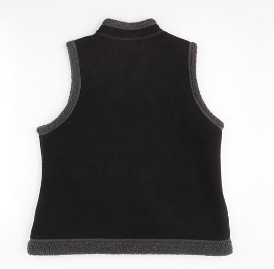 Laura Ashley Women's Black Fleece Waistcoat L