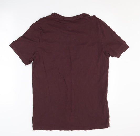 Puma Men's Red Medium Crew Neck Solid T-Shirt