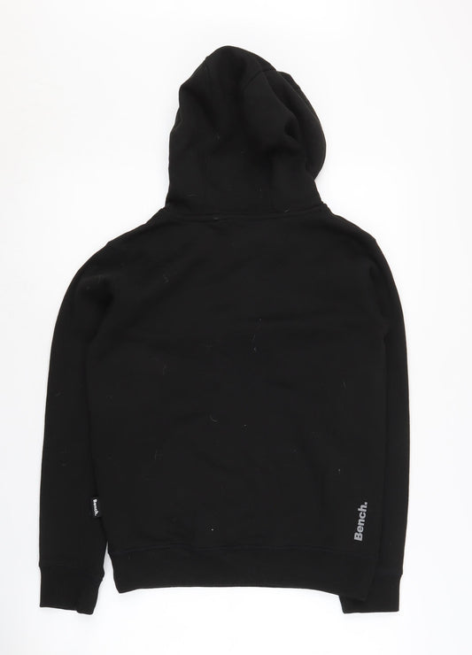 Bench Boys Black Pullover Hoodie 11-12 Years with Logo