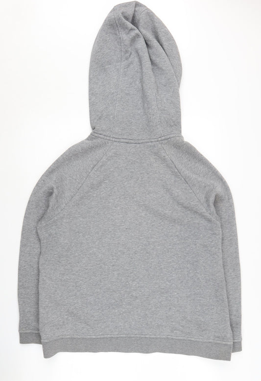 Nike Men's Grey Pullover Hoodie Size L Logo Hooded Sweatshirt