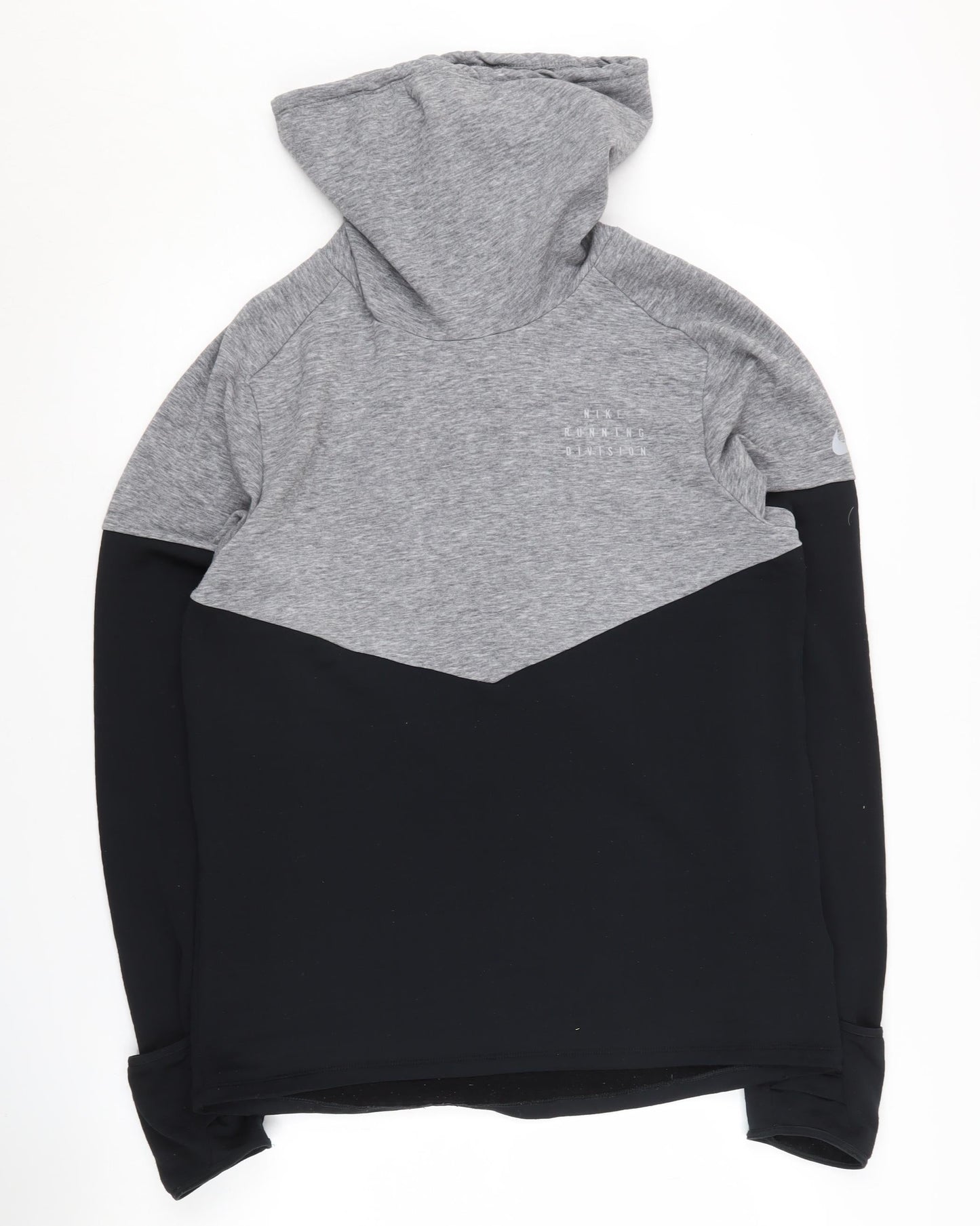 Nike Men's Grey Therma-Fit Hoodie, Size S, Running
