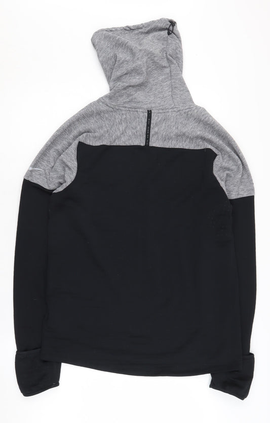 Nike Men's Grey Therma-Fit Hoodie, Size S, Running