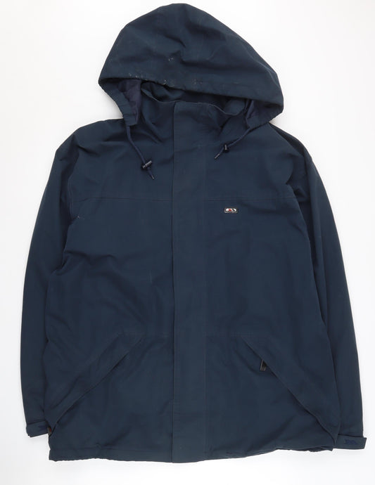 Trespass Men's Blue Parka Jacket - L, Hooded, Waterproof