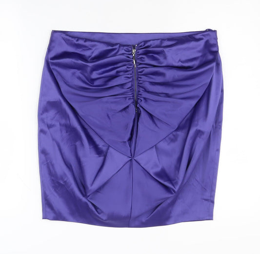 Ted Baker Women's Purple Pencil Skirt Size 14 Formal Zip