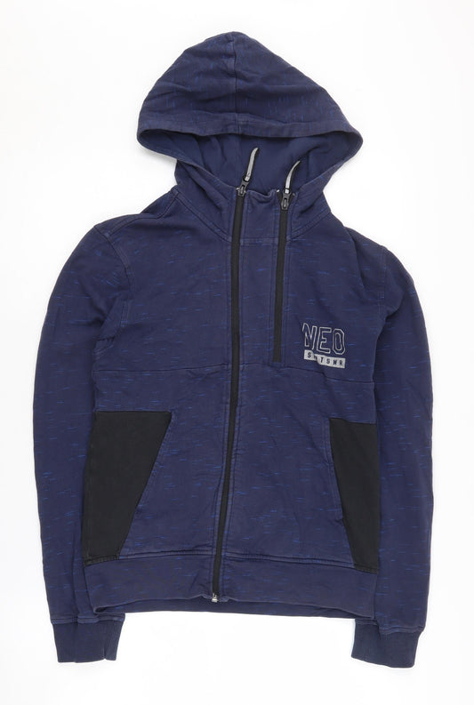 Additional front view of adidas Men's Blue Full Zip Hoodie XS
