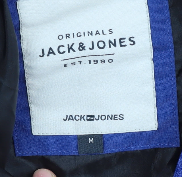 Jack & Jones Men's Blue M Windbreaker Jacket, Hooded