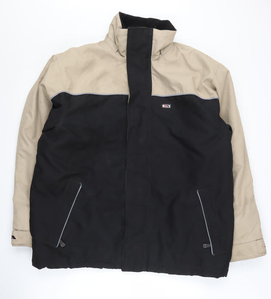 Trespass Men's Beige/Black Jacket, Medium, Polyamide Zip
