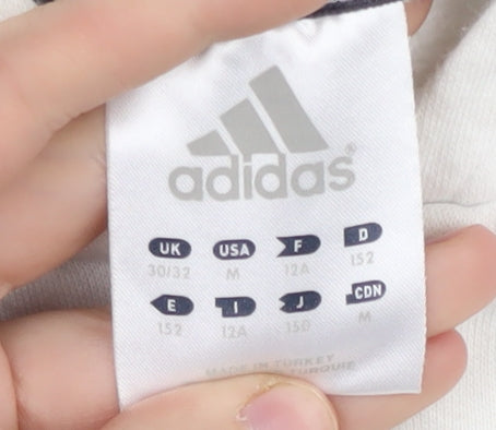 Additional view of Adidas boys’ white hoodie m full zip sports