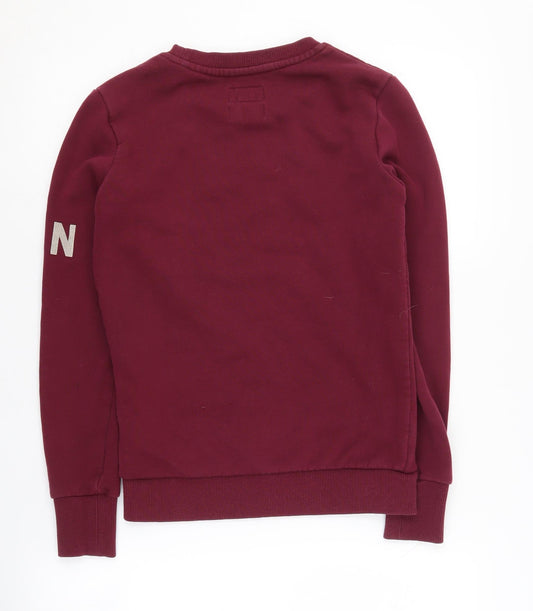 Superdry Women’s Red Pullover Sweatshirt Size 6