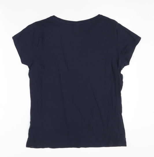 Jacqueline de Yong Women's Blue T-Shirt, Size L, Casual Style