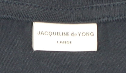 Jacqueline de Yong Women's Blue T-Shirt, Size L, Casual Style