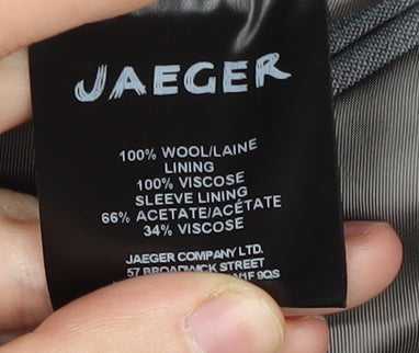 Jaeger Men's Grey Check Blazer, Size 38R, Formal Jacket