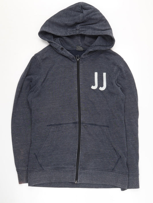 Jack & Jones Men's Blue Hoodie, Size M, Full Zip