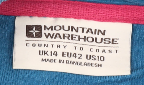 Mountain Warehouse Women's Blue Henley Striped Sweatshirt