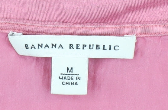 Banana Republic Women's Pink Cowl Neck Sleeveless Dress M