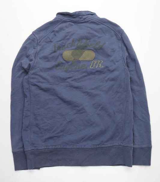 Nike Men's Blue Full Zip Hoodie, Size L, Sporty Style