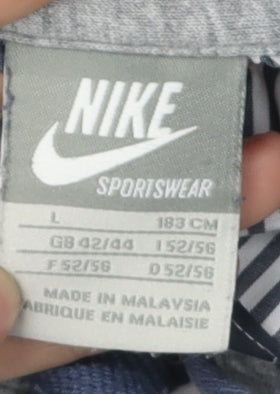 Nike Men's Blue Full Zip Hoodie, Size L, Sporty Style