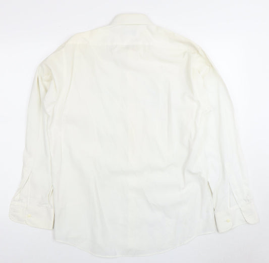 Pierre Cardin Men's Ivory Formal Dress Shirt