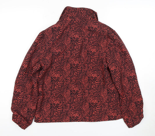 Next Women's Red Animal Print Jacket Size 8
