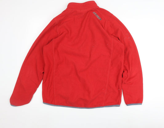 Womens UK M Regular TOG24 Red Henley Sweatshirt