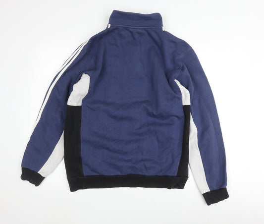 Adidas Men's Blue Sweatshirt M Logo Fleece Zip