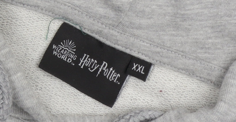 Harry Potter Unisex Grey 2XL Pullover Hoodie