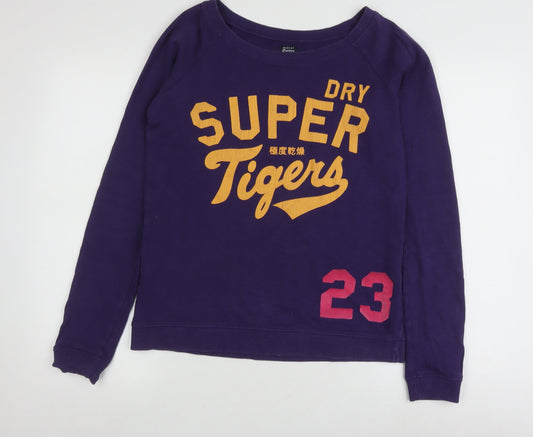 Superdry Women's Purple Crew Neck Sweatshirt S