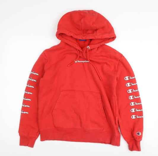 Womens UK S Regular Champion Red Pullover Hoodie
