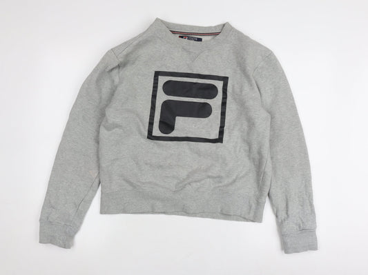 Additional front view of Fila Men's Grey Logo Sweatshirt, size L