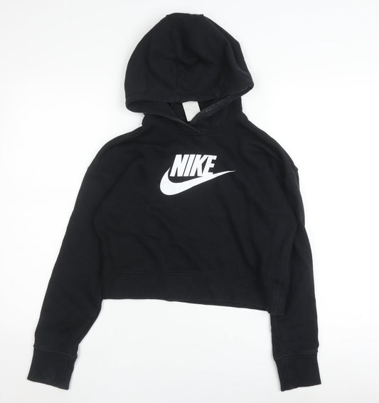 Nike Unisex Kids Black XL Pullover Hoodie - Logo Style