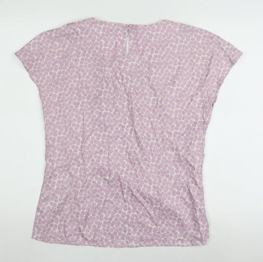Boden Women's Purple Polka Dot Blouse, Size Unknown