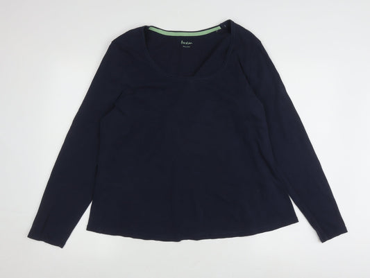 Womens UK Size 10 Boden Blue Cotton T-Shirt