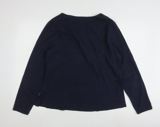 Boden Women's Blue Long Sleeve T-Shirt Size 10
