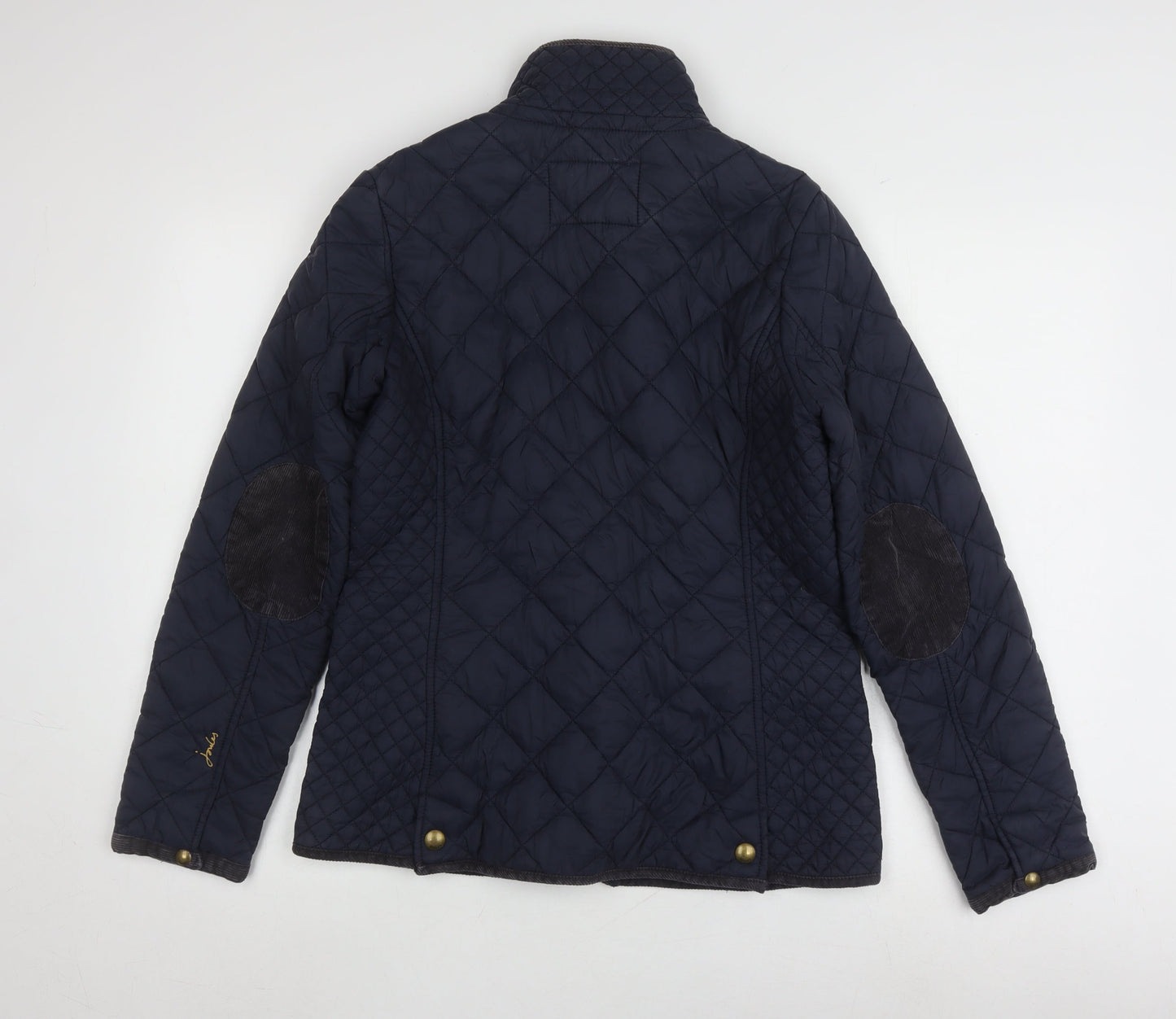 Joules Women's Blue Quilted Mid-Length Jacket, Size 12