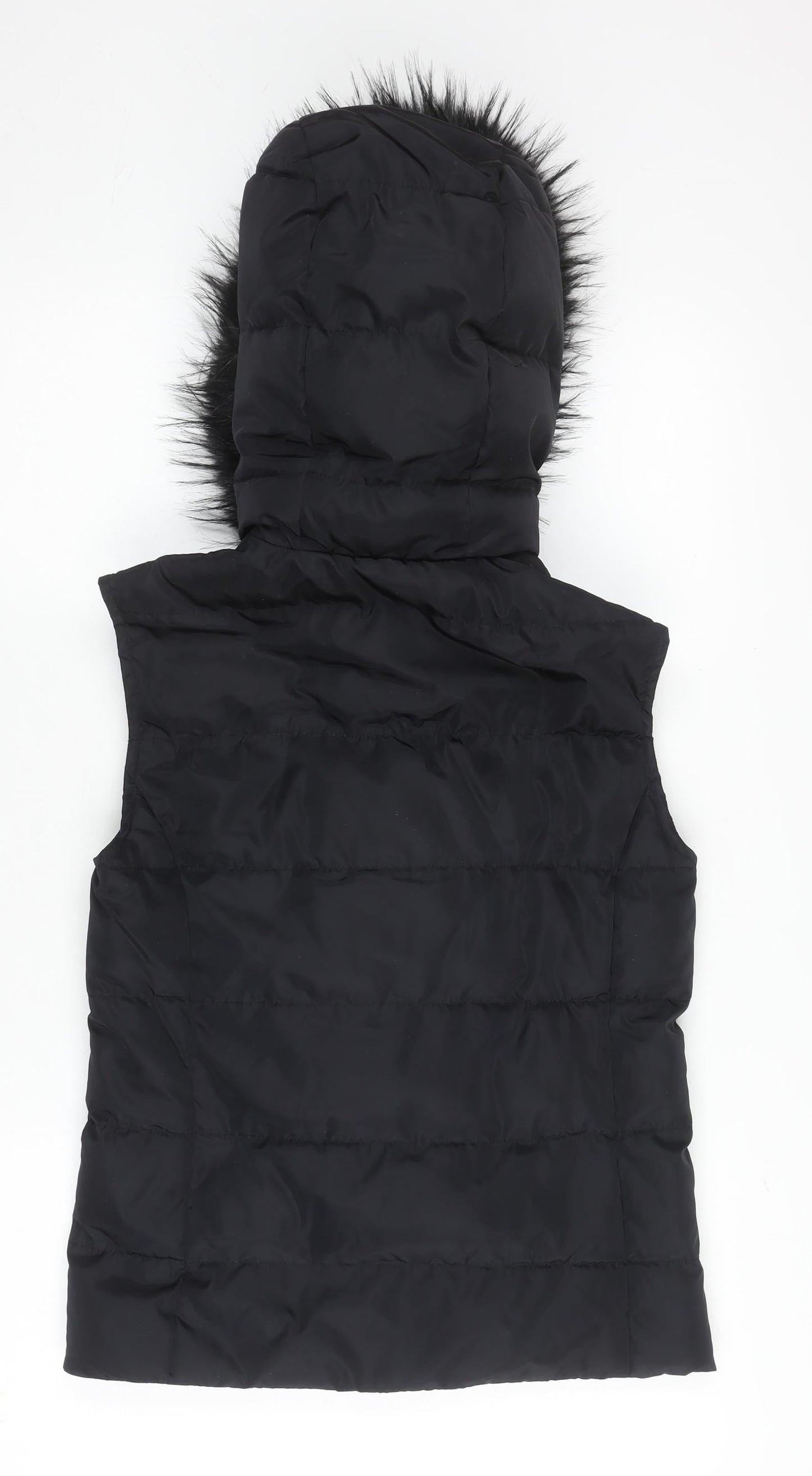 Jack Wills Women's Black Puffer Waistcoat, Size 8