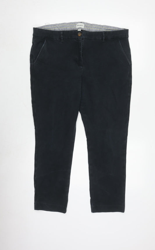 Additional front view of White Stuff women’s black trousers, size UK 16