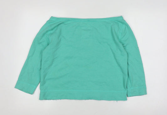 Hollister Women's Green Sweatshirt Size S Casual