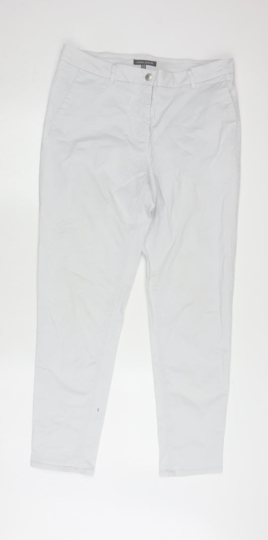 Laura Ashley Women's White Size 12 Trousers