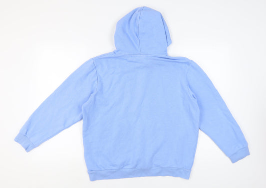 Light & Shade Blue Hoodie Unisex Large Cotton Blend