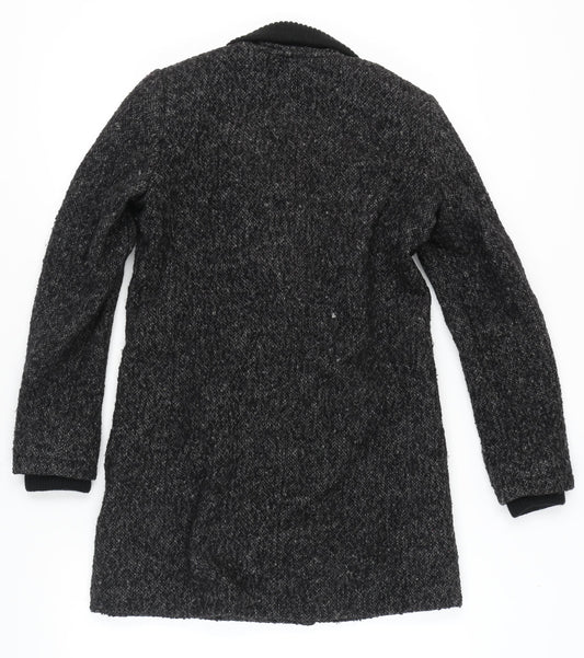 Mango Women's Black Pea Coat Size S - Stylish Business Wear
