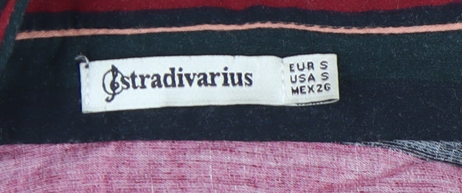 Stradivarius Women's Multicoloured Striped Blouse, Size S