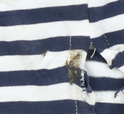 Marks and Spencer Women's Blue Striped T-Shirt, Size 14