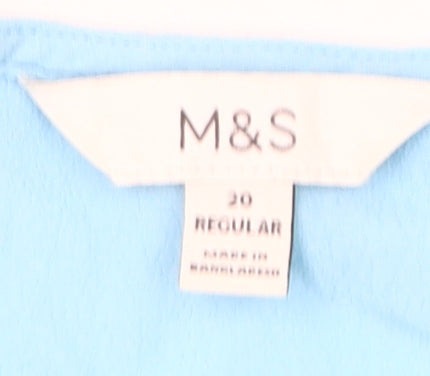 Marks and Spencer Women's Blue Top, Size 20