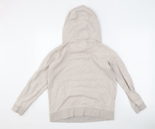 Fat Face Women's Beige Hoodie Size 8 with Logo Accent