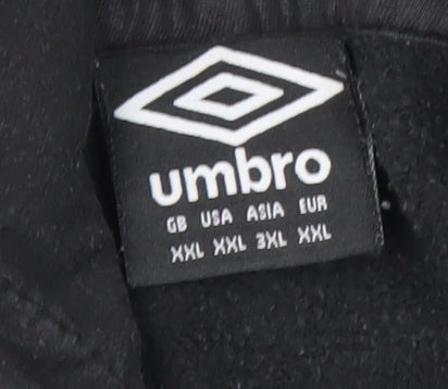 Umbro Men's 2XL Black Pullover Hoodie with Logo