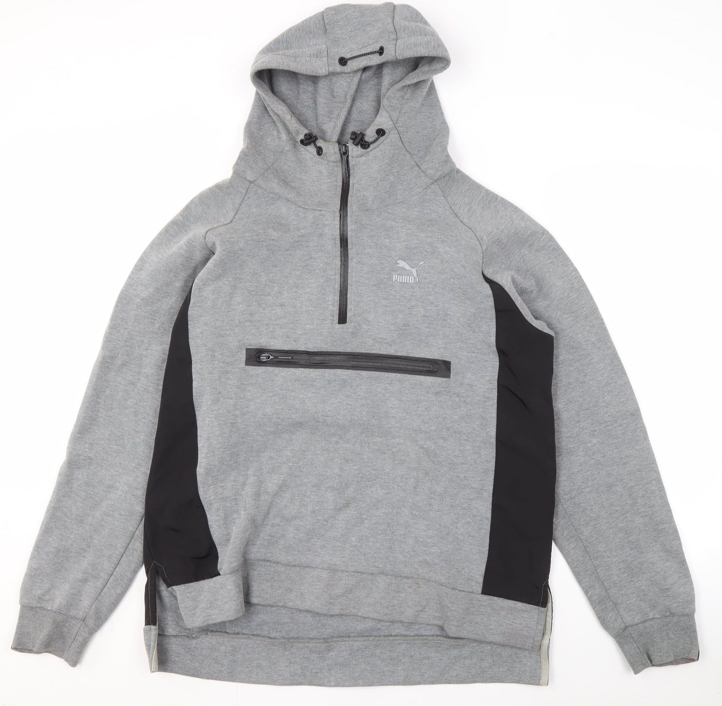 Puma Men's Grey 1/2 Zip Hoodie L