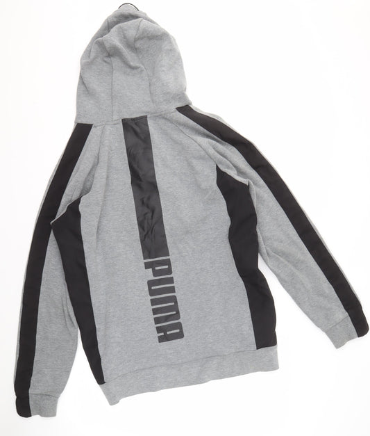 Puma Men's Grey 1/2 Zip Hoodie L