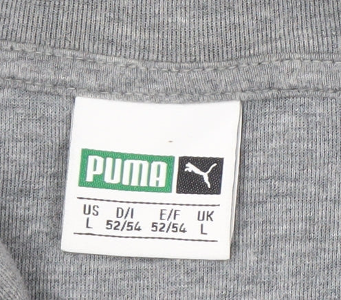 Puma Men's Grey 1/2 Zip Hoodie L