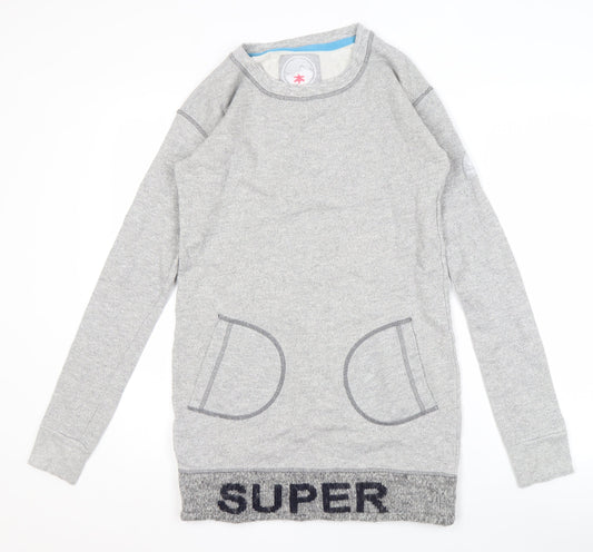 Mens UK S Regular Superdry Grey Pullover Sweatshirt